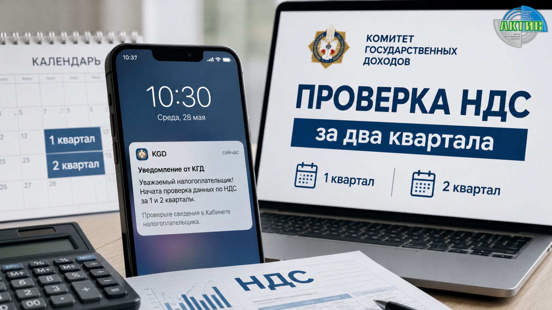КГД начал проверку НДС за два квартала через push-уведомления