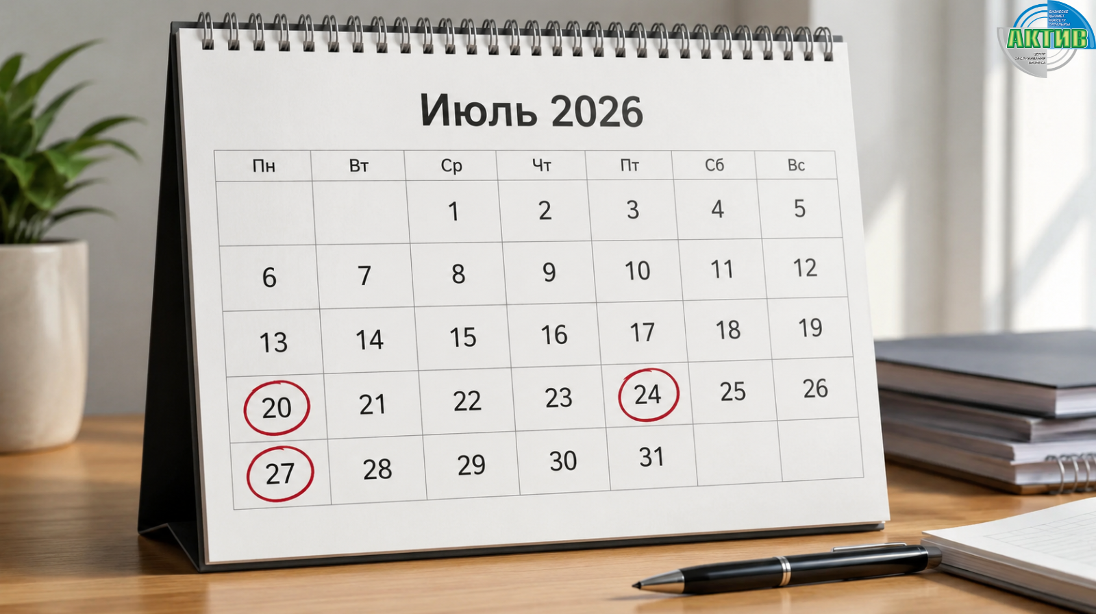 Налоговый календарь Казахстана на июль 2026 года: что сдать и оплатить до 20, 24 и 27 июля