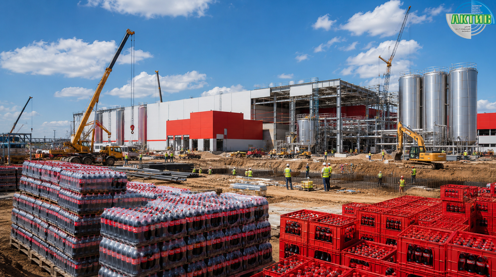В Актобе начали строить новый завод Coca-Cola